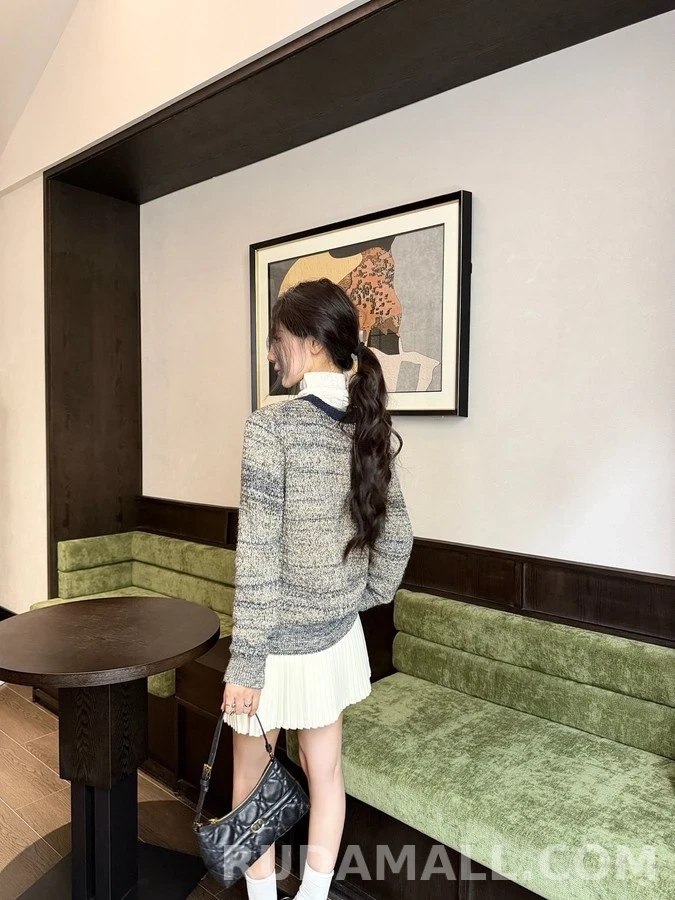 디올 디올 레터링 V넥 니트 가디건 상세 이미지