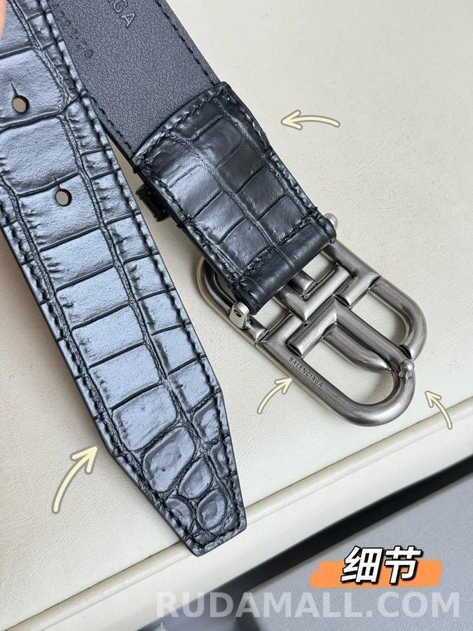발렌시아가 발렌시아가 로고 크로커다일 벨트 상세 이미지