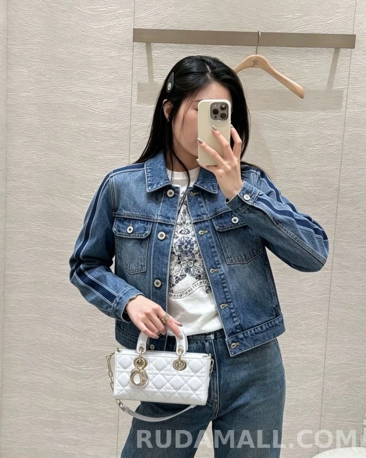 디올 디올 컬러블록 레터링 데님 자켓 상세 이미지