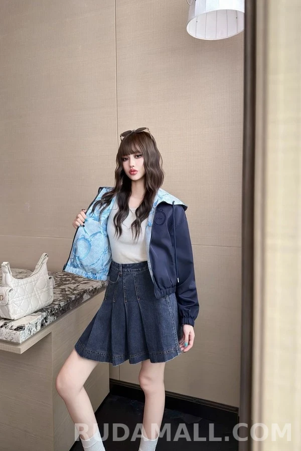 디올 디올 플라워 버드 프린트 양면 후드 집업 상세 이미지
