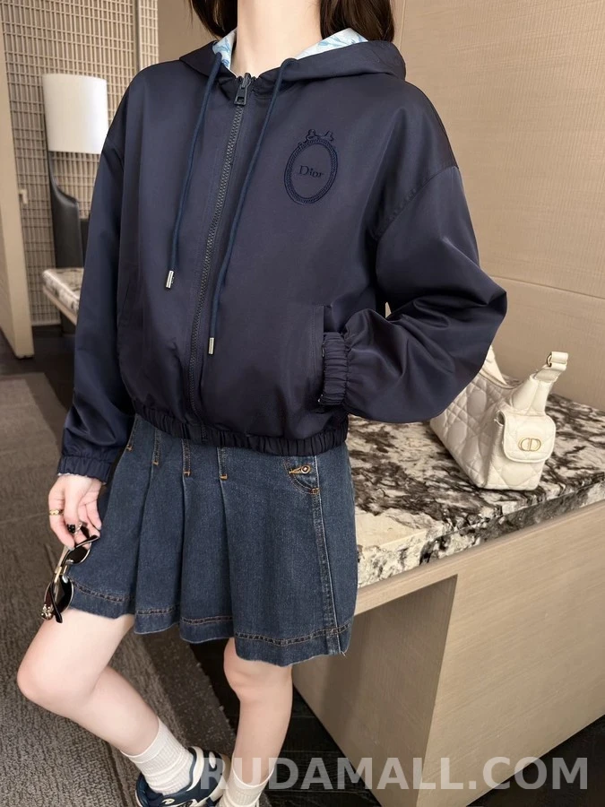 디올 디올 플라워 버드 프린트 양면 후드 집업 상세 이미지