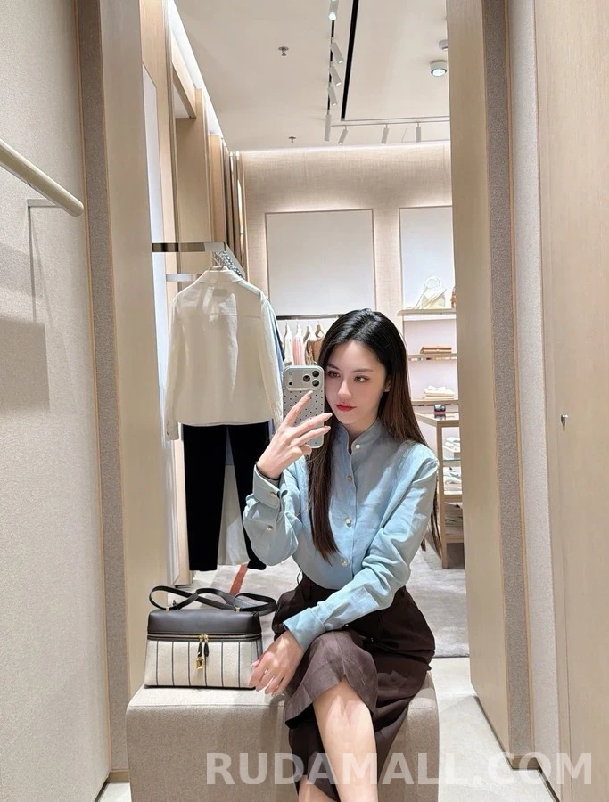 로로피아나 로로피아나 밴드카라 셔츠 상세 이미지