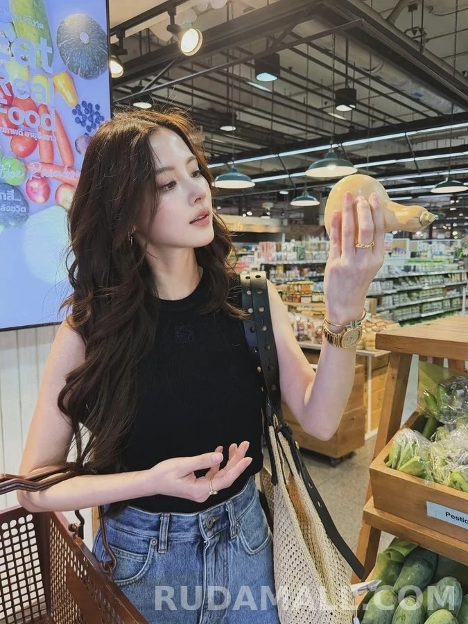 로에베 로에베 아나그램 자수 곡선 패널 와이드 데님 상세 이미지