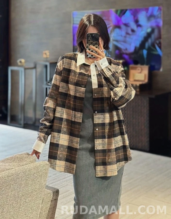 루이비통 루이비통 격자 체크 셔츠 상세 이미지
