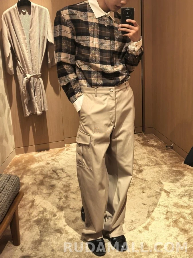 루이비통 루이비통 격자 체크 셔츠 상세 이미지