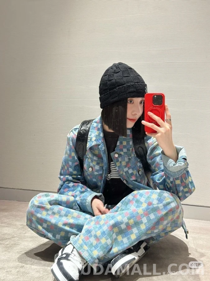 루이비통 루이비통 다미에 체크 데님 팬츠 상세 이미지
