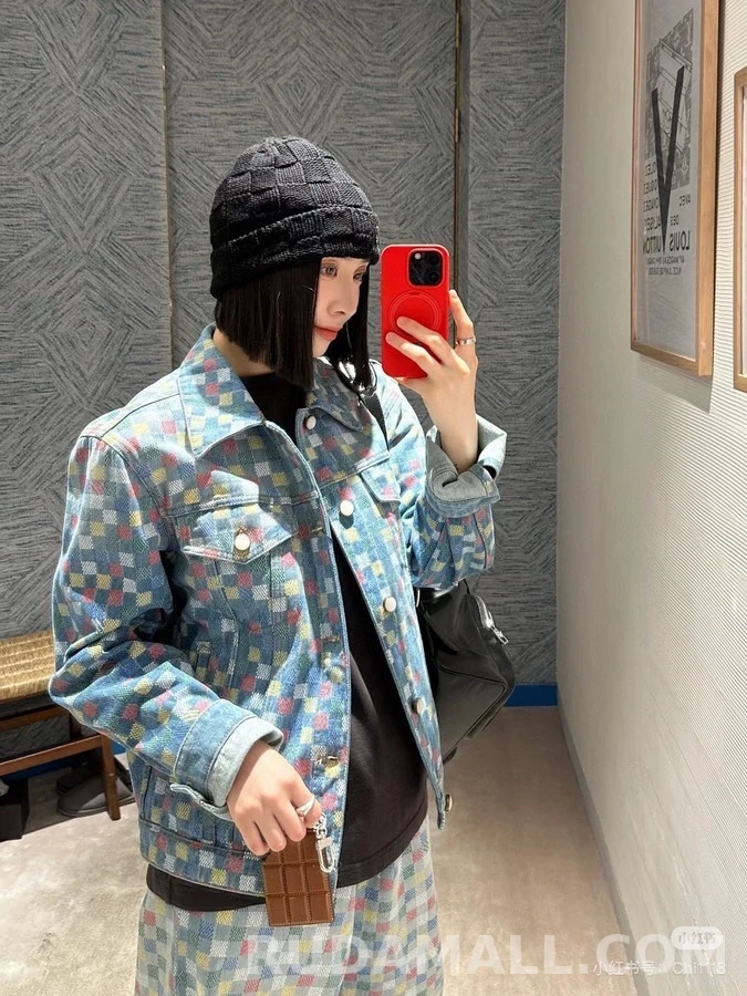 루이비통 루이비통 다미에 체크 데님 팬츠 상세 이미지