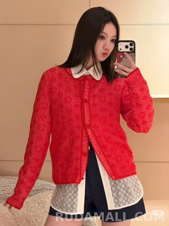 루이비통 루이비통 모노그램 라운드넥 가디건 상세 이미지