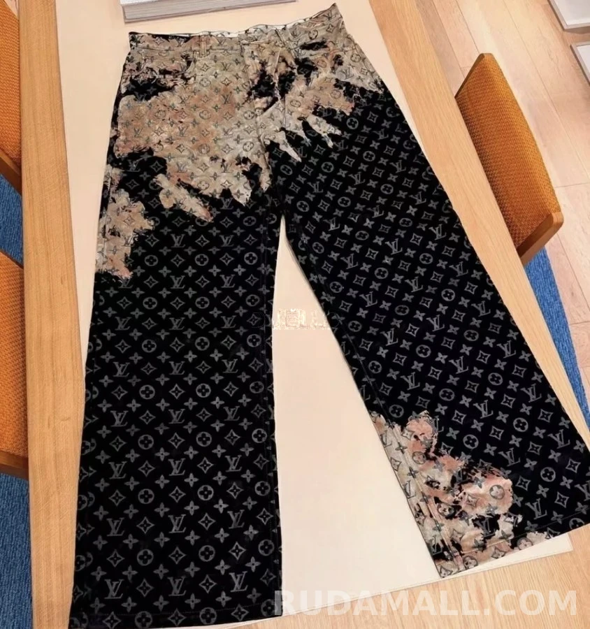 루이비통 루이비통 모노그램 블리치 플록 데님 팬츠 상세 이미지