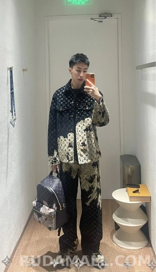 루이비통 루이비통 모노그램 블리치 플록 데님 팬츠 상세 이미지