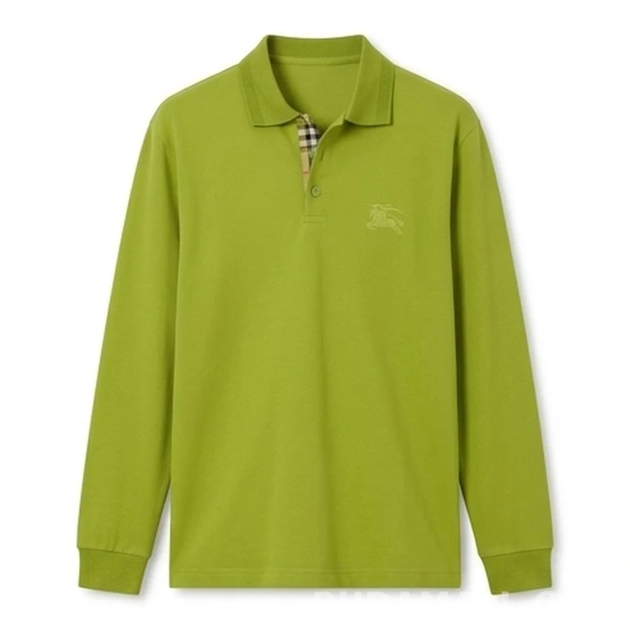 버버리 기사 로고 긴팔 폴로 티셔츠_대표이미지