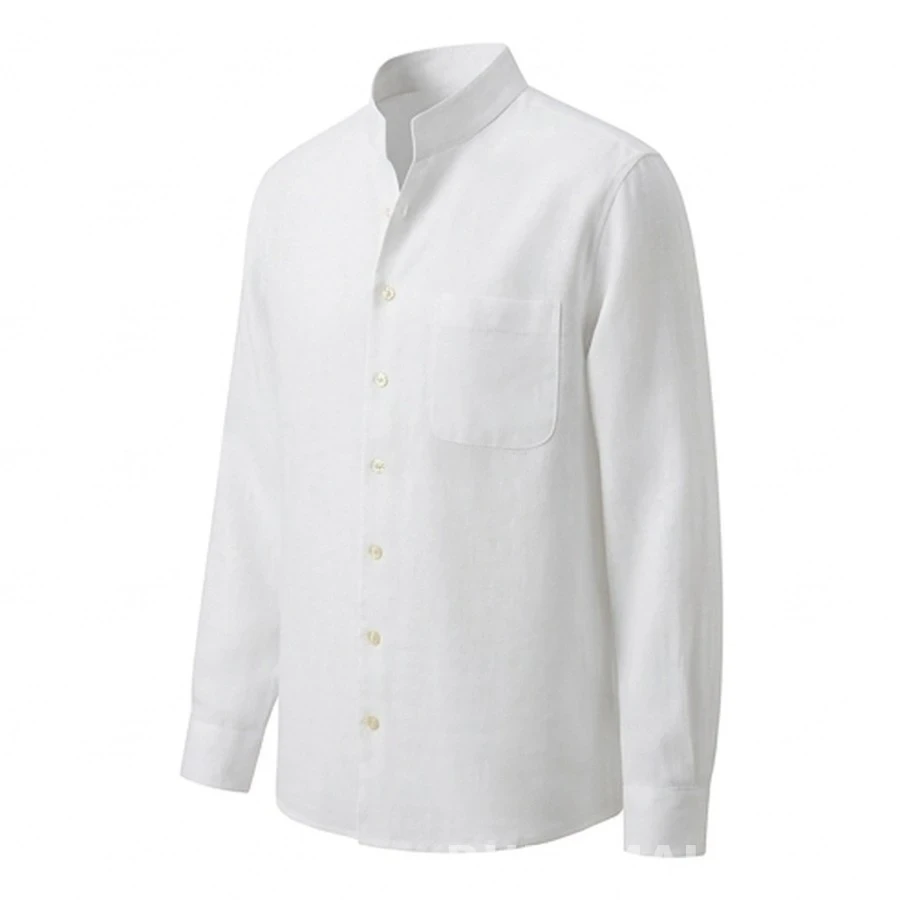 제냐 제냐 린넨 밴드 칼라 셔츠 상세 이미지