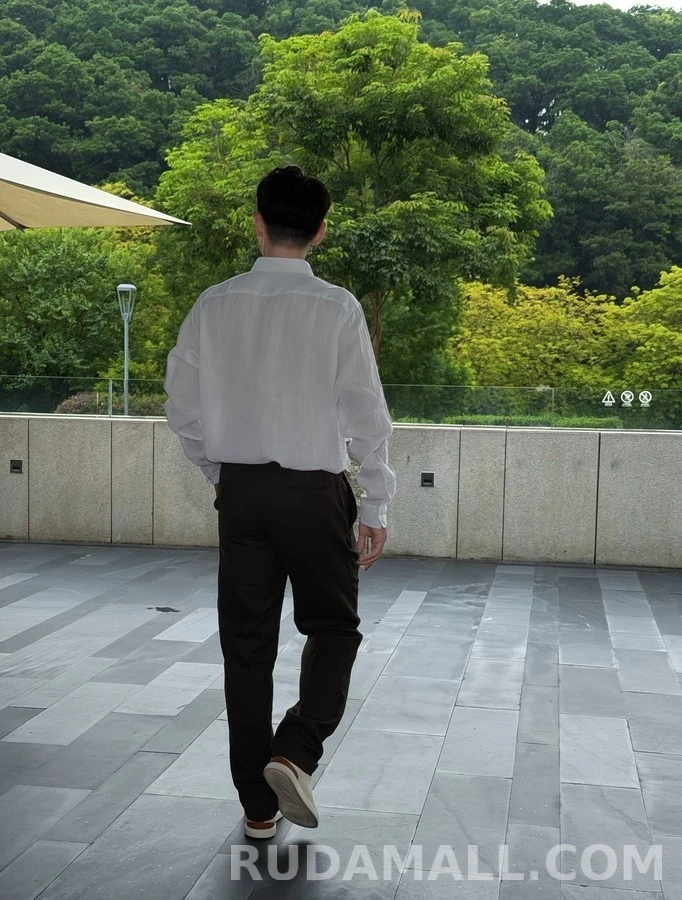 제냐 제냐 린넨 밴드 칼라 셔츠 상세 이미지
