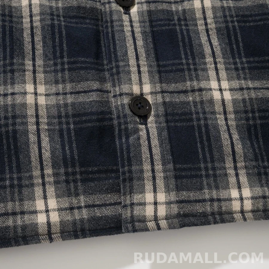 셀린느 셀린느 체크 캐시미어 후드 셔츠 상세 이미지