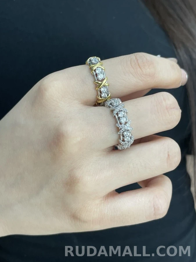 티파니앤코 티파니 앤 코 교차 풀 다이아몬드 반지 상세 이미지