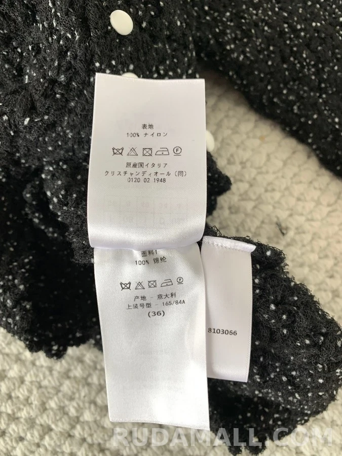 디올 디올 스펙클 하이넥 진주 버튼 가디건 상세 이미지