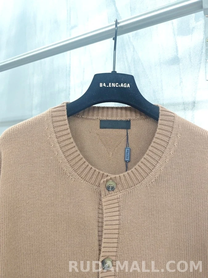 프라다 프라다 울 혼방 라운드넥 가디건 상세 이미지