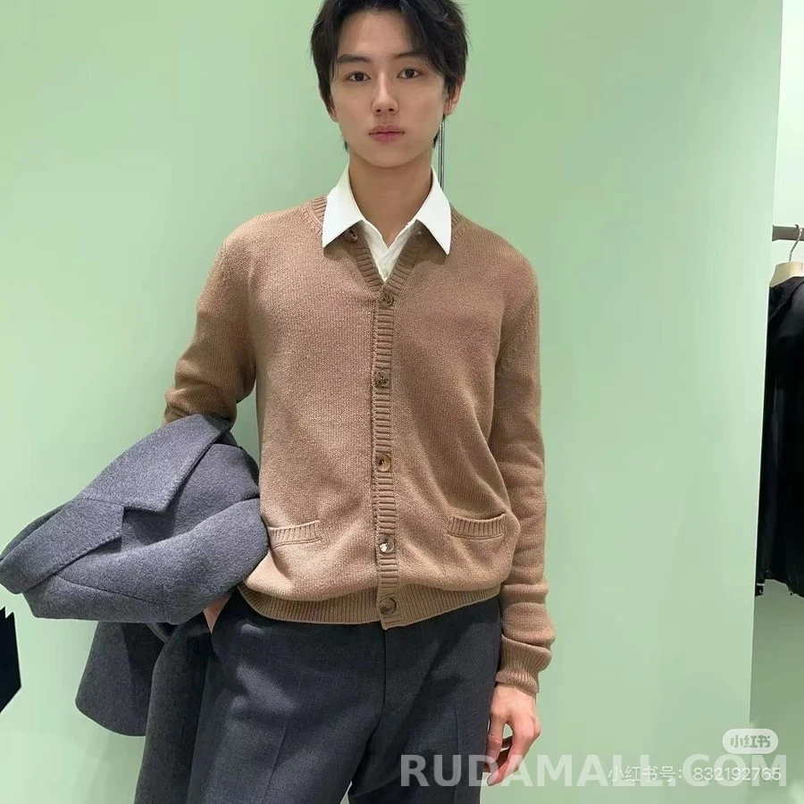 프라다 프라다 울 혼방 라운드넥 가디건 상세 이미지