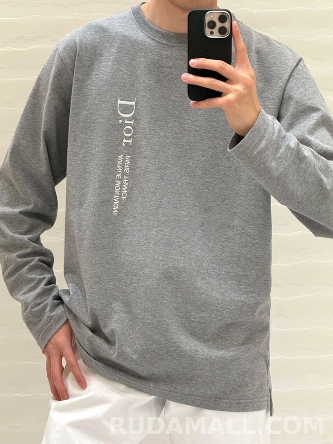 디올 디올 몽테인 레터링 긴팔 티셔츠 상세 이미지