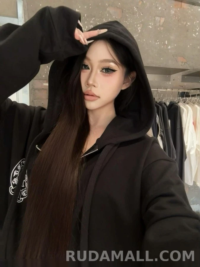 크롬하츠 크롬하츠 말굽 로고 프린트 후드 집업 상세 이미지