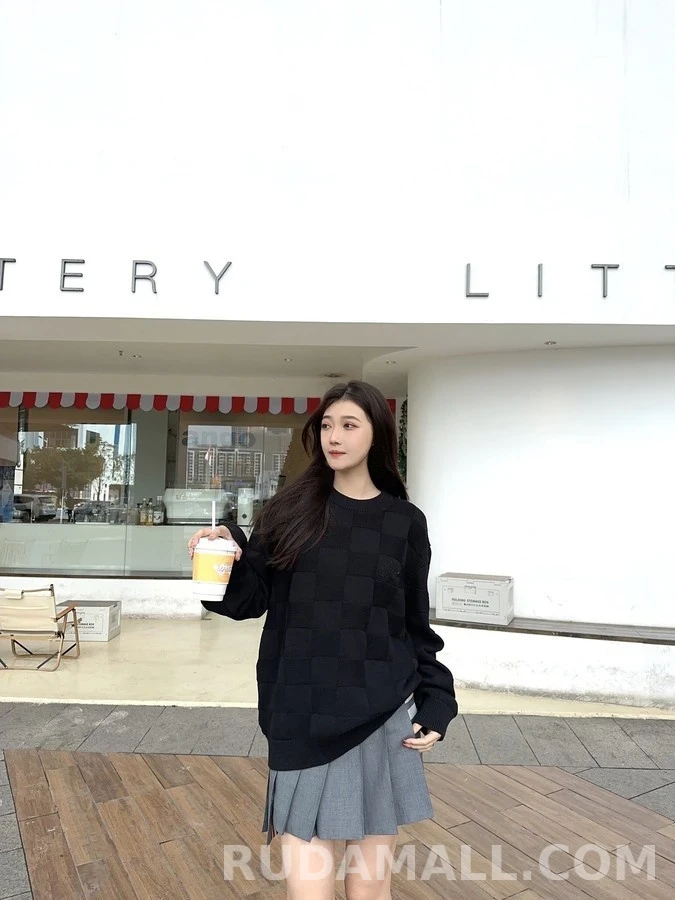 루이비통 루이비통 다미에 라운드넥 니트 상세 이미지