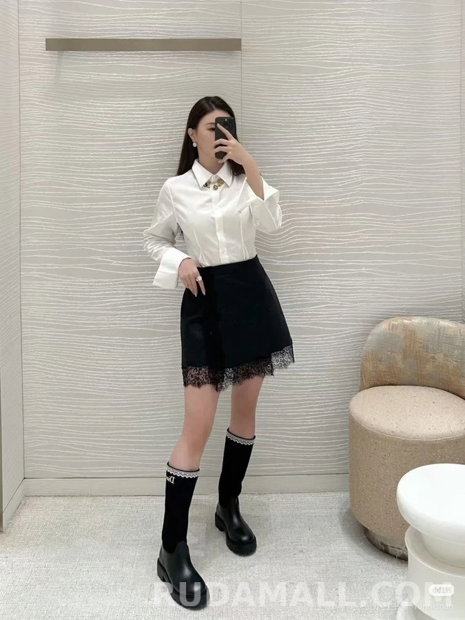 디올 디올 레이스 디테일 하이탑 부츠 상세 이미지