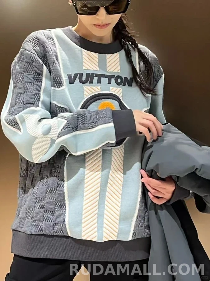 루이비통 루이비통 VUITTON 레터링 플라워 로고 니트 상세 이미지