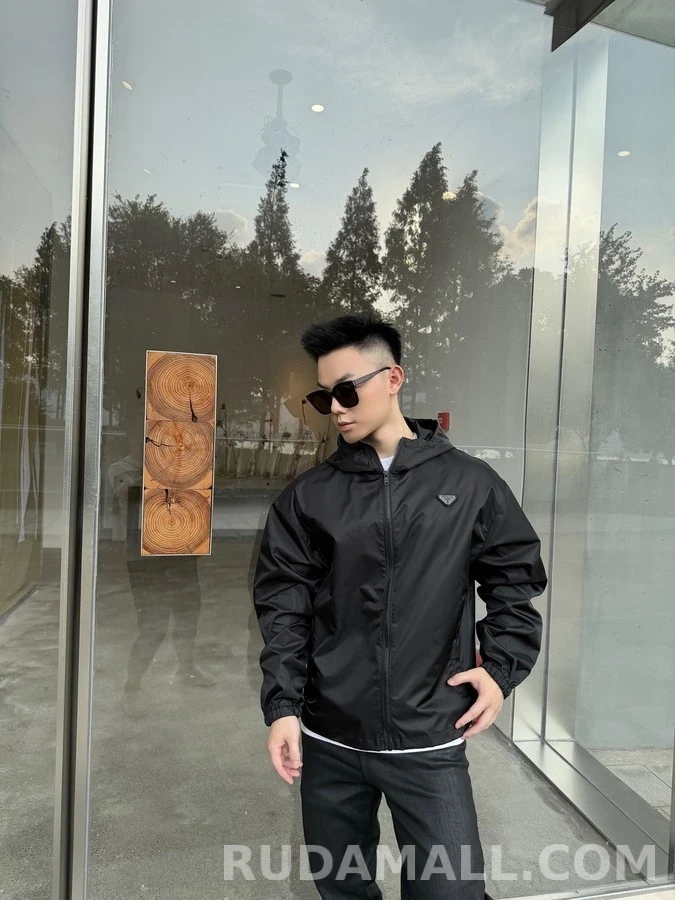 프라다 프라다 삼각 로고 후드 집업 자켓 상세 이미지