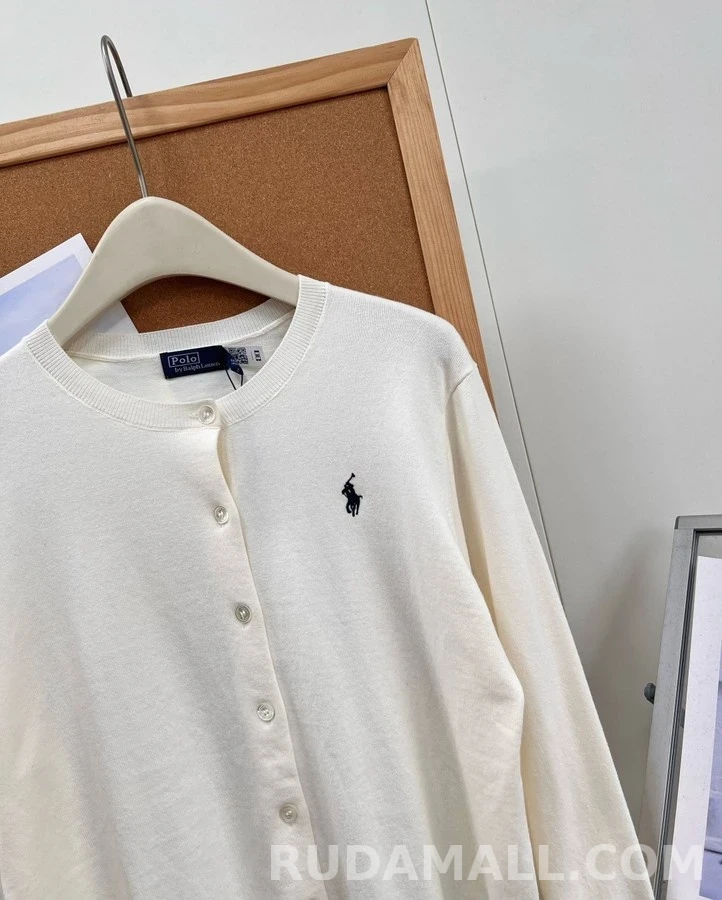 폴로 랄프 로렌 폴로 랄프 로렌 피마 코튼 로고 가디건 상세 이미지