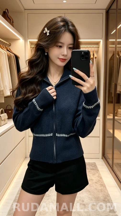 디올 디올 스노우플레이크 자카드 니트 가디건 상세 이미지