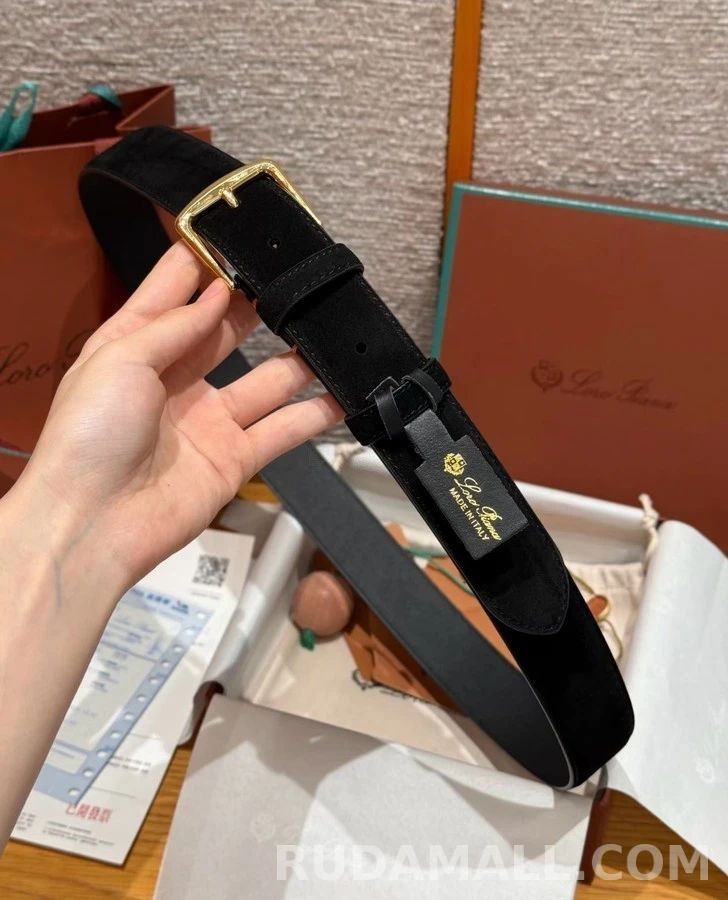 로로피아나 로로피아나 스웨이드 버클 벨트 상세 이미지
