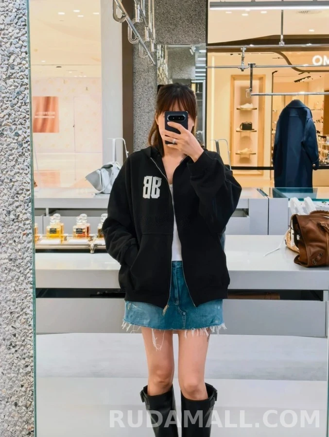 발렌시아가 발렌시아가 테이프 레터링 후드 집업 상세 이미지
