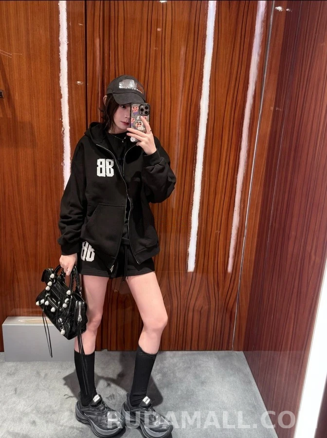 발렌시아가 발렌시아가 테이프 레터링 후드 집업 상세 이미지
