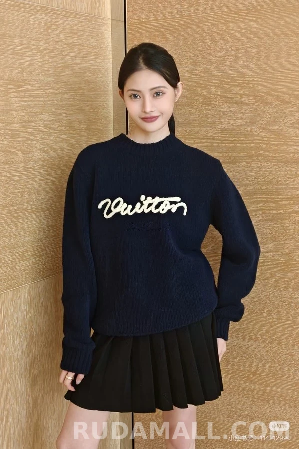 루이비통 루이비통 타월 자수 로고 니트 상세 이미지