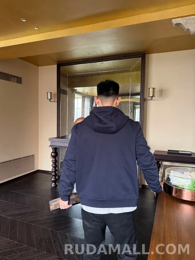 에르메스 에르메스 자수 가죽 후드 집업 상세 이미지