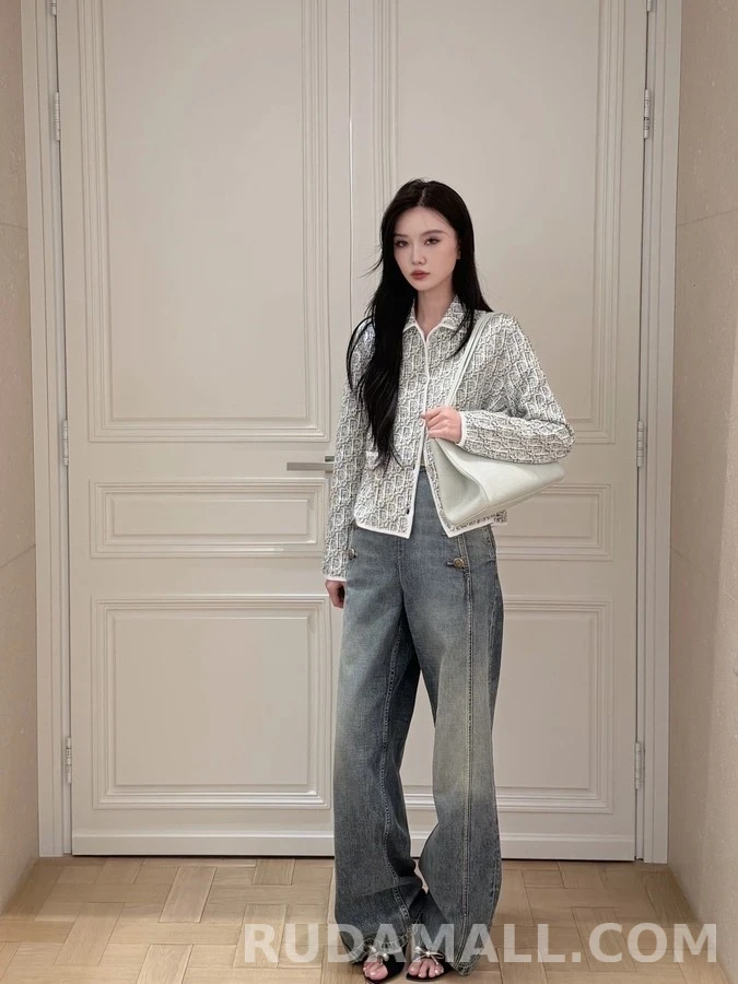 디올 디올 모노그램 자카드 카라 가디건 상세 이미지
