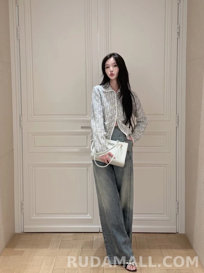디올 디올 모노그램 자카드 카라 가디건 상세 이미지