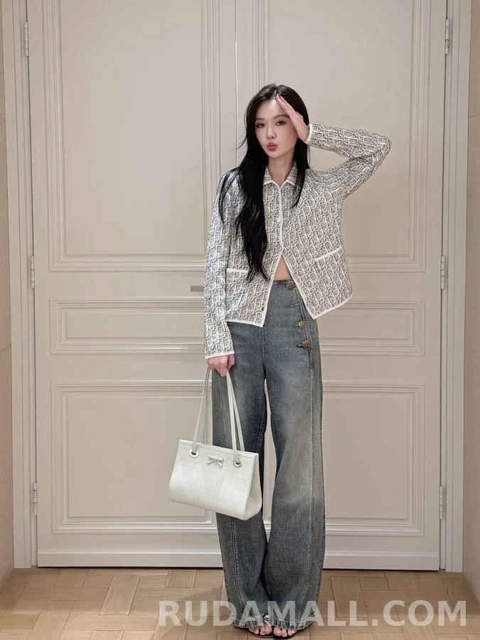 디올 디올 모노그램 자카드 카라 가디건 상세 이미지