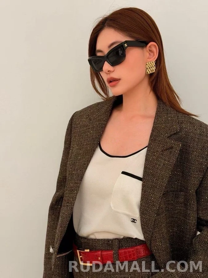 샤넬 샤넬 체인 스퀘어 귀걸이 상세 이미지