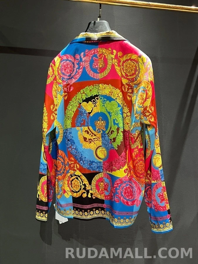 베르사체 베르사체 바로크 패치워크 긴팔 티셔츠 상세 이미지
