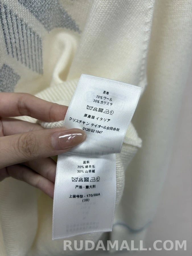 디올 디올 눈꽃 자카드 니트 풀오버 상세 이미지