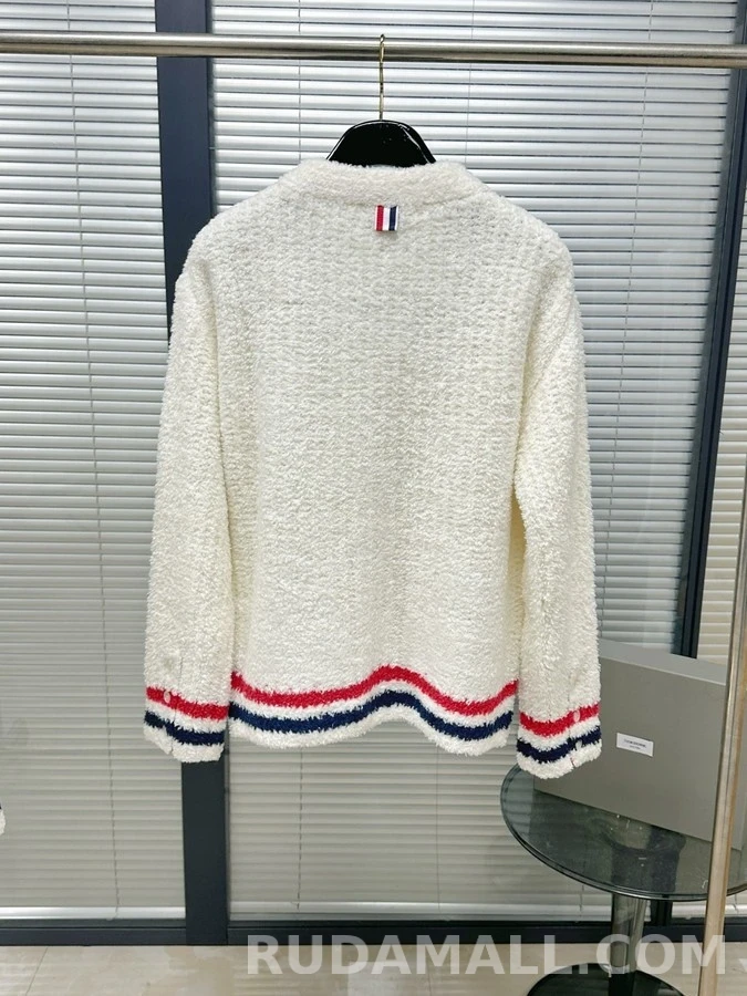 톰브라운 톰브라운 스트라이프 부클 가디건 상세 이미지