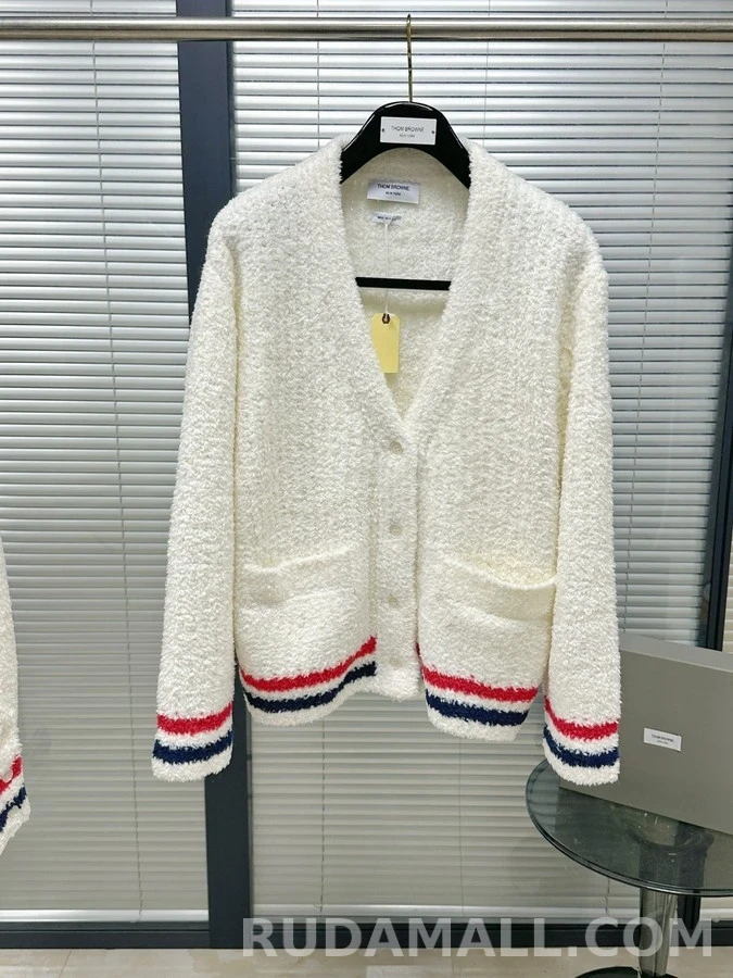톰브라운 톰브라운 스트라이프 부클 가디건 상세 이미지