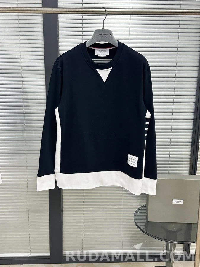 톰브라운 톰브라운 배색 맨투맨 상세 이미지