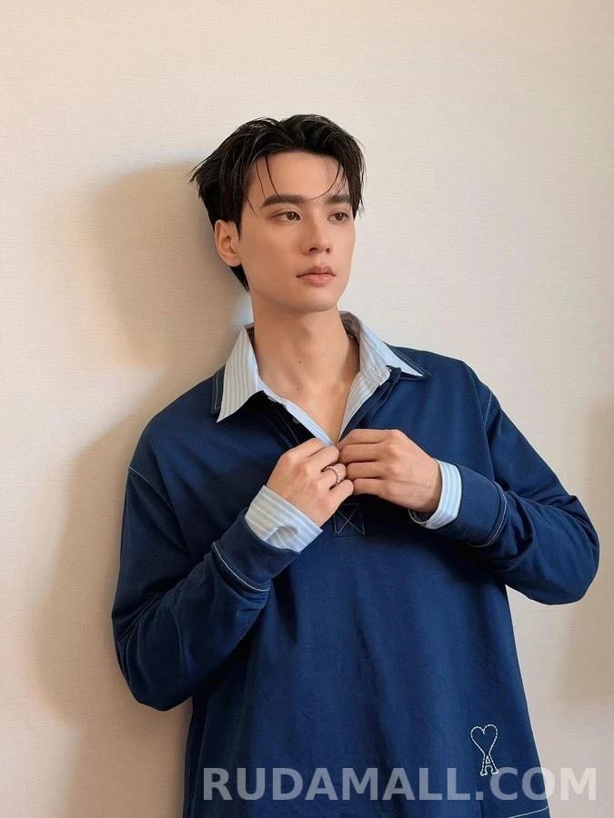 아미 아미 하트 로고 긴팔 폴로 티셔츠 상세 이미지