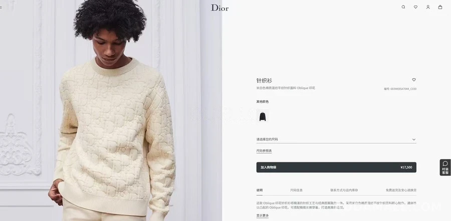 디올 디올 로고 자카드 니트 상세 이미지