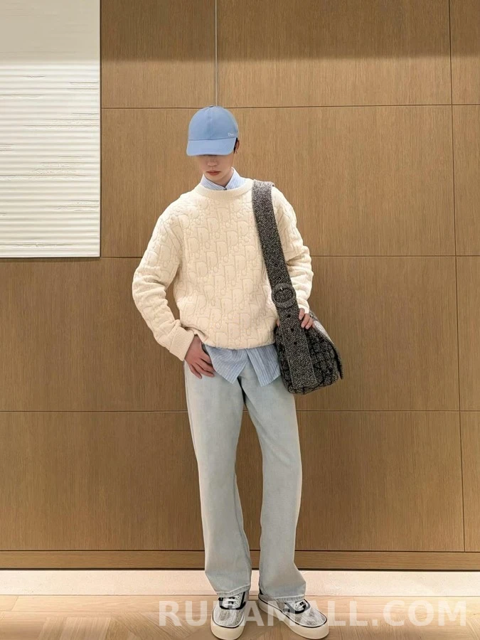 디올 디올 로고 자카드 니트 상세 이미지