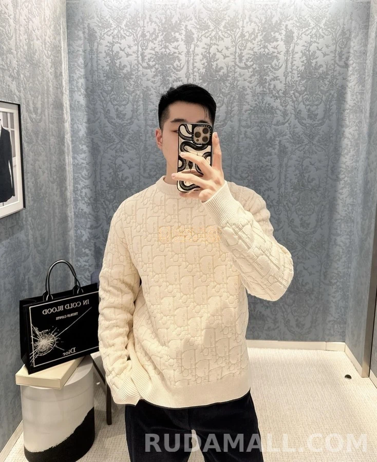 디올 디올 로고 자카드 니트 상세 이미지