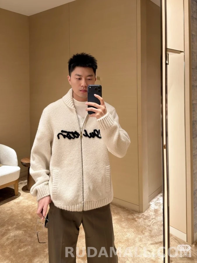 루이비통 루이비통 레터링 자수 울 집업 가디건 상세 이미지