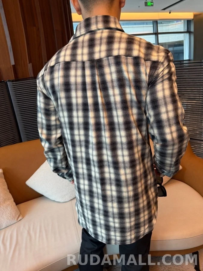 발렌시아가 발렌시아가 레터링 체크 셔츠 상세 이미지